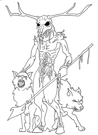 The Elder Scrolls Coloring Pages – Hircine | One Delightful Day