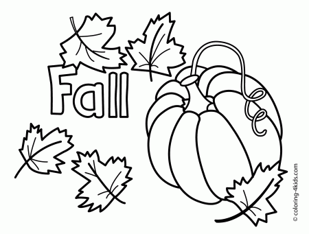 Autumn coloring pages with pumpkin for kids, seasons coloring pages  printable free | Fall leaves coloring pages, Pumpkin coloring pages, Fall  coloring pages