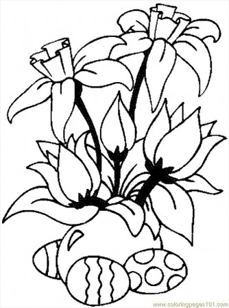 Easter Eggs & Flowers Coloring Page for Kids - Free Holidays Printable Coloring  Pages Online for Kids - ColoringPages101.com | Coloring Pages for Kids