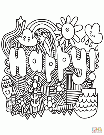 Happy Coloring Page Free Printable Pages Camper Feet For Adults Easter  Colouring New Year Birthday Happiness Halloween Fall — oguchionyewu