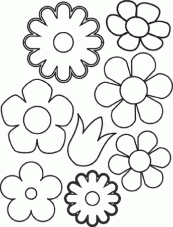 Print & Download - Some Common Variations of the Flower Coloring Pages |  Printable flower coloring pages, Flower coloring pages, Shape coloring pages