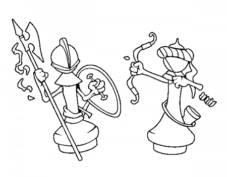 Chess pieces coloring page - Coloringcrew.com