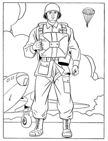 Army Man | Veterans day coloring page, Coloring pages for kids, Coloring  pages