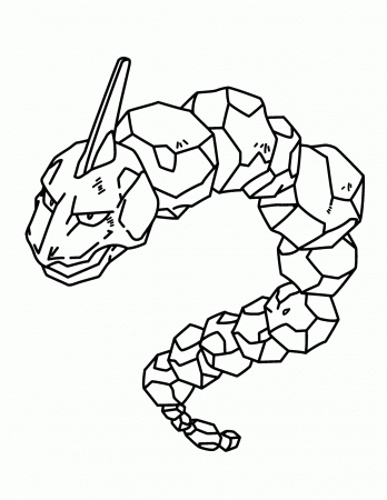 Printable Onix coloring page for both aldults and kids.