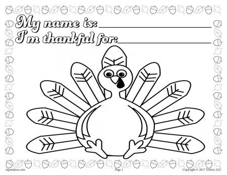 Printable Thanksgiving Coloring Page Activity For Toddlers And Prescho –  SupplyMe