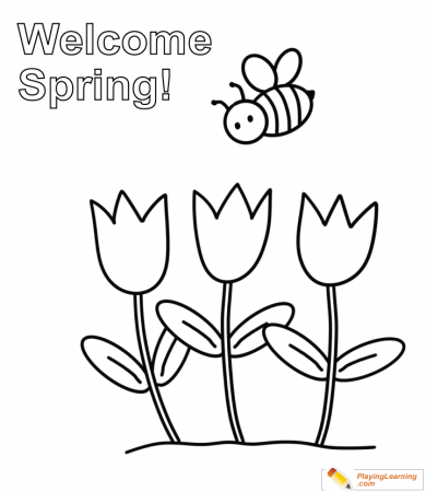 Spring Coloring Page 08 | Free Spring Coloring Page