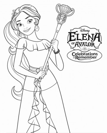 Coloring Pages : Coloring Pages Remarkable Elena Of Avalor ...