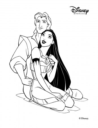 Pocahontas and John Smith Printable Coloring Pages – Disney ...