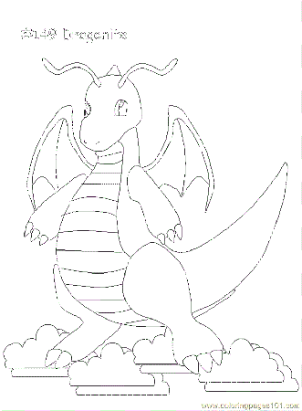 Dragonite Coloring Page - Free Pokemon Coloring Pages ...
