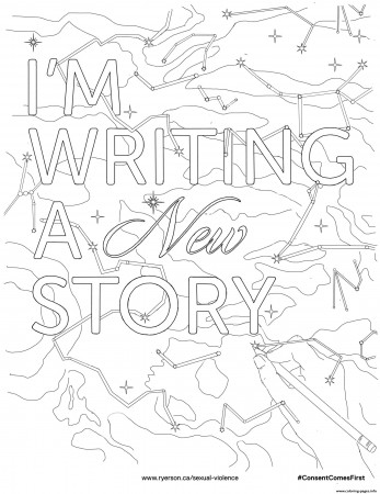 Im Writing A New Story Coloring Pages Printable