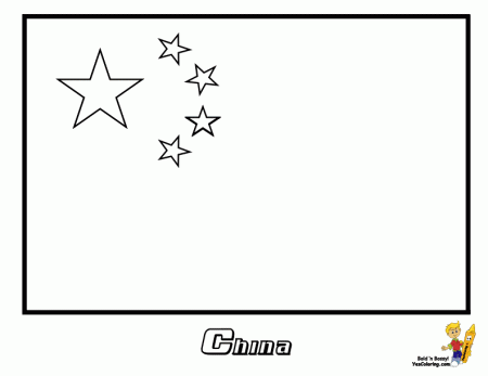 Chinese Flag Coloring Page