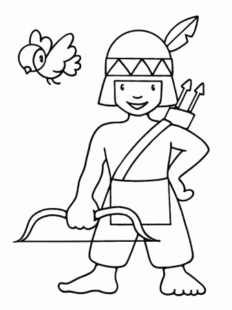 Little Indian Boy For Little Children Coloring Pages Free ...