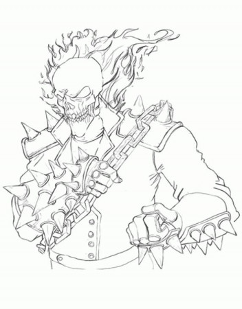 Ghost Rider Coloring Page