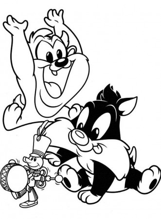 Bunny Baby Looney Tunes Coloring Pages For Kids | Cartoon Coloring ...