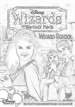Wizards Of Waverly Place Coloring Page For Kids
