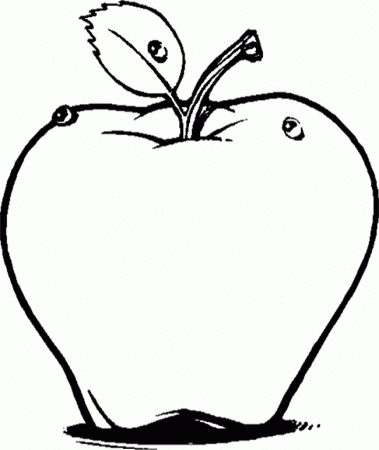 Fruit : Smile Apple Fruit Sweet Coloring Pages Kids, Six Red Apple 