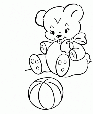 Bluebonkers : Teddy Bear and Ball - Simple Objects to Color