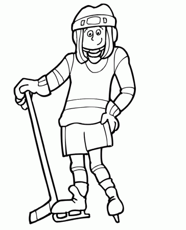 Hockey Player Coloring Pages - Free Printable Coloring Pages 