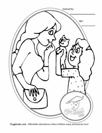 mum and daughter Colouring Pages (page 2)