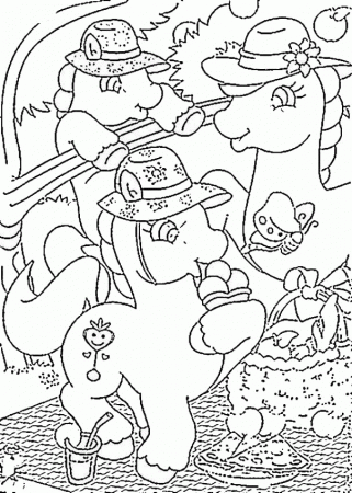 MY LITTLE PONY coloring pages - Ponies' picnic