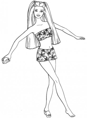 Clothes Barbie Dolls Colouring In Pages - Barbie Dolls Cartoon 