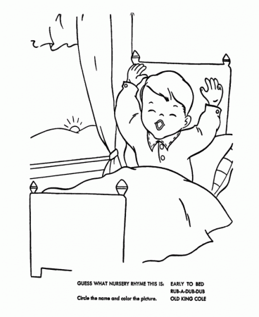 BlueBonkers: Nursery Rhymes Quiz Coloring Page Sheets - Early to 