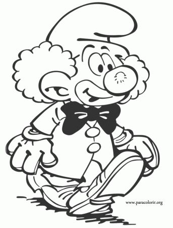 The Smurfs - Clown Smurf coloring page