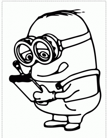 Dave The Minion Despicable Coloring Pages - Despicable Me Coloring 