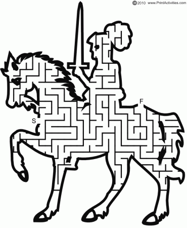 Knight Riding Horse maze