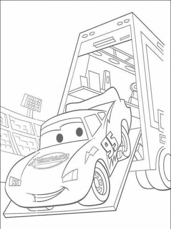 McQueen in Cars the Movie Coloring Pages - Disney Coloring Pages 