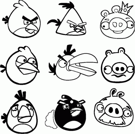 Collage of Angry Birds Coloring Pages | Coloring Pages For Kids