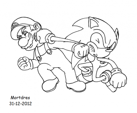 Mario and Sonic crossed punch by Mortdres on deviantART