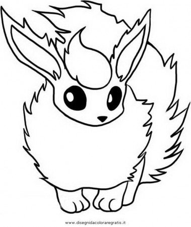 Flareon Eevee Coloring Pages From 101coloringpagescom