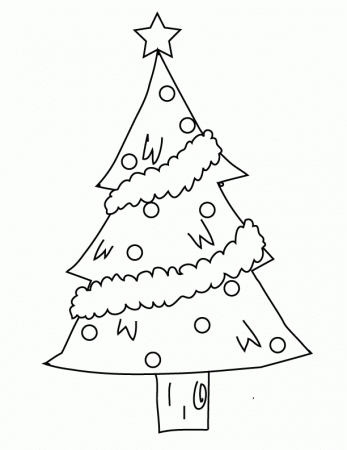 christmas tree coloring pages | Kids Color Pad