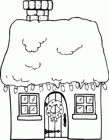 transmissionpress: Big Christmas House Coloring Pages