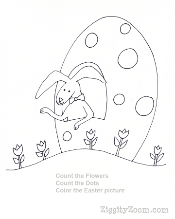 Easter Bunny Coloring Page is a Free Educational Printable