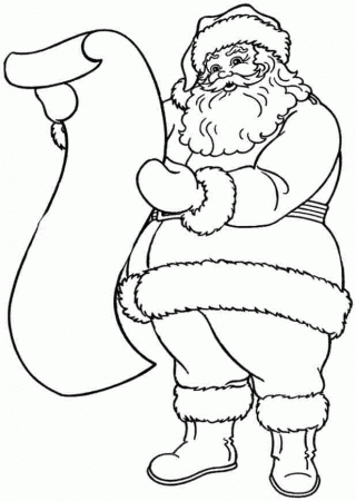 Coloring Pages Christmas Santa Claus Printable Free For Kids 4330 