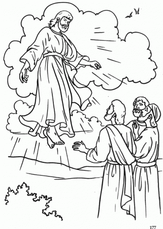 The Ascension Catholic Coloring Page | Pentecost