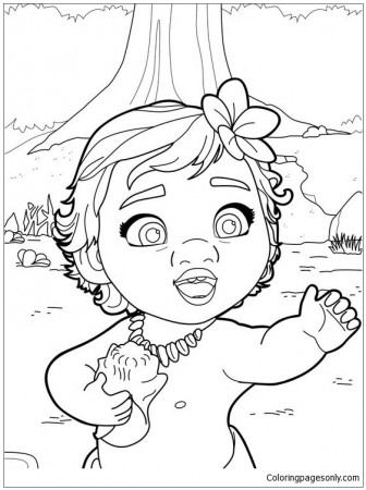 Baby Moana Princess Coloring Pages - Cartoons Coloring Pages - Coloring  Pages For Kids And Adults