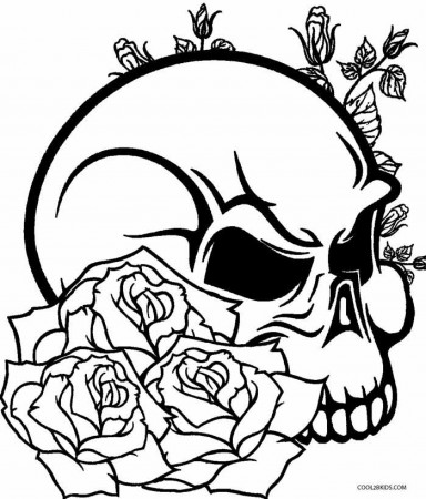 Printable Rose Coloring Pages For Kids | Cool2bKids | Skull coloring pages,  Rose coloring pages, Coloring pages