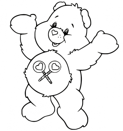Happy Share Bear Coloring Pages - Care Bears Coloring Pages - Coloring Pages  For Kids And Adults