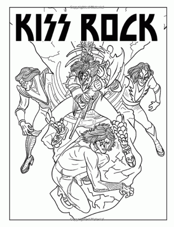 Kiss Coloring Book: KISS Band Members Coloring Pages for - Etsy