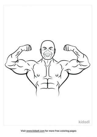 Flexed Muscle Coloring Pages | Free Human-body Coloring Pages | Kidadl
