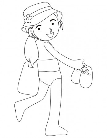 Girl wearing swimsuit coloring pages | Download Free Girl wearing swimsuit  coloring pages for kids | Best Coloring Pages