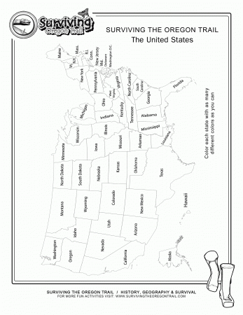 United States Map Coloring Page - Widetheme