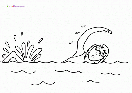 Boy Swimming Coloring Pages - Coloring Pages For All Ages