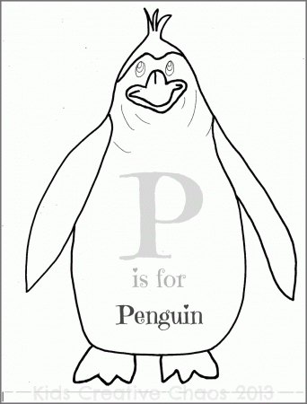 Kids Creative Chaos: Penguin Printable Coloring Pages Letter P ...