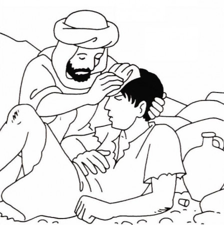 The Good Samaritan Coloring Page - Coloring Pages for Kids and for ...