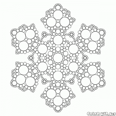 Snowflake Fractal Coloring Page