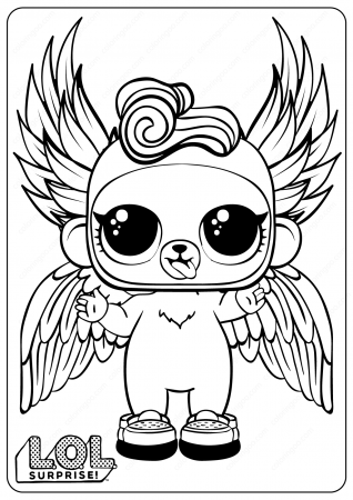 Free Printable LOL Surprise Monkey Coloring Pages in 2020 | Monkey ...